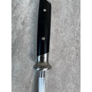 CANGSHAN RAINIER Series 8" Knife HONING ROD/SHARPENING STEEL, Stainless & BLACK